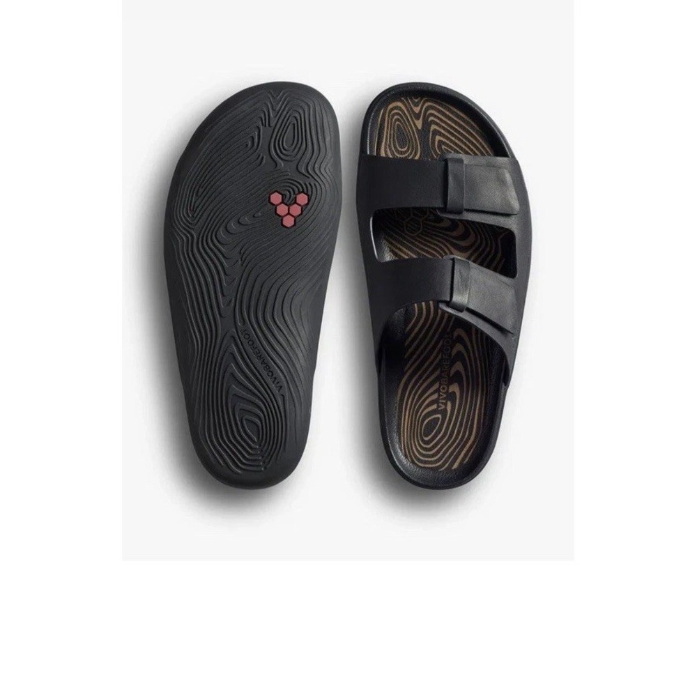 Vivobarefoot Sensus Yin Slides Black Leather Sandals Shoes NIB 37 - Picture 7 of 11